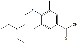 4-[2-(diethylamino)ethoxy]-3,5-dimethylbenzoic acid 结构式