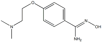 4-[2-(dimethylamino)ethoxy]-N'-hydroxybenzenecarboximidamide 结构式