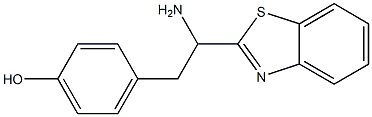 4-[2-amino-2-(1,3-benzothiazol-2-yl)ethyl]phenol 结构式