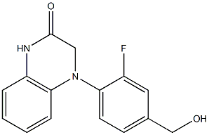 4-[2-fluoro-4-(hydroxymethyl)phenyl]-1,2,3,4-tetrahydroquinoxalin-2-one 结构式
