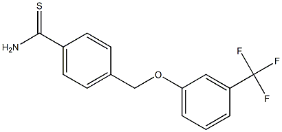 4-[3-(trifluoromethyl)phenoxymethyl]benzene-1-carbothioamide 结构式