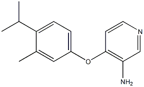 4-[3-methyl-4-(propan-2-yl)phenoxy]pyridin-3-amine 结构式