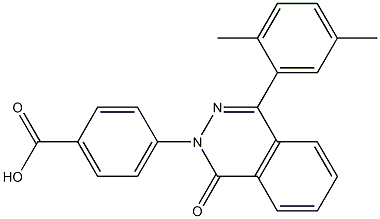 4-[4-(2,5-dimethylphenyl)-1-oxophthalazin-2(1H)-yl]benzoic acid 结构式