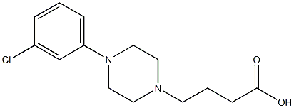 4-[4-(3-chlorophenyl)piperazin-1-yl]butanoic acid 结构式