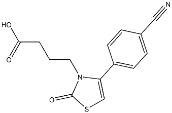 4-[4-(4-cyanophenyl)-2-oxo-1,3-thiazol-3(2H)-yl]butanoic acid 结构式