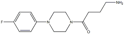 4-[4-(4-fluorophenyl)piperazin-1-yl]-4-oxobutan-1-amine 结构式