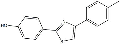 4-[4-(4-methylphenyl)-1,3-thiazol-2-yl]phenol 结构式