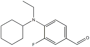 4-[cyclohexyl(ethyl)amino]-3-fluorobenzaldehyde 结构式