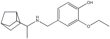 4-{[(1-{bicyclo[2.2.1]heptan-2-yl}ethyl)amino]methyl}-2-ethoxyphenol 结构式