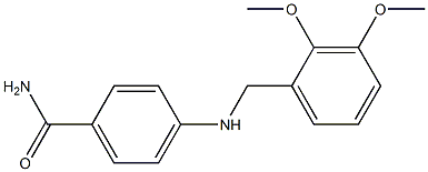 4-{[(2,3-dimethoxyphenyl)methyl]amino}benzamide 结构式