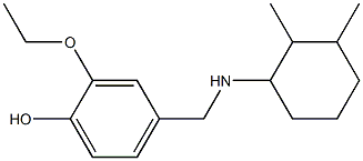 4-{[(2,3-dimethylcyclohexyl)amino]methyl}-2-ethoxyphenol 结构式