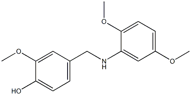 4-{[(2,5-dimethoxyphenyl)amino]methyl}-2-methoxyphenol 结构式
