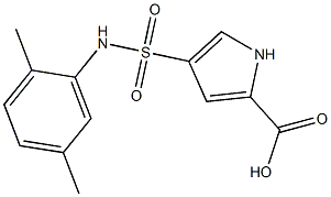 4-{[(2,5-dimethylphenyl)amino]sulfonyl}-1H-pyrrole-2-carboxylic acid 结构式