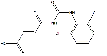 4-{[(2,6-dichloro-3-methylphenyl)carbamoyl]amino}-4-oxobut-2-enoic acid 结构式