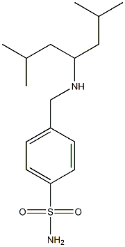 4-{[(2,6-dimethylheptan-4-yl)amino]methyl}benzene-1-sulfonamide 结构式