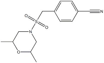 4-{[(2,6-dimethylmorpholine-4-)sulfonyl]methyl}benzonitrile 结构式