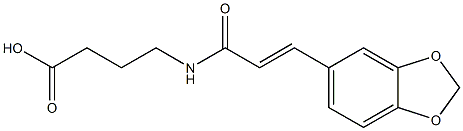 4-{[(2E)-3-(1,3-benzodioxol-5-yl)prop-2-enoyl]amino}butanoic acid 结构式