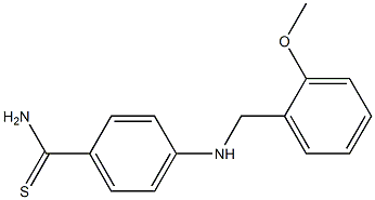 4-{[(2-methoxyphenyl)methyl]amino}benzene-1-carbothioamide 结构式