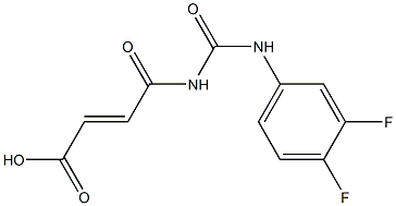 4-{[(3,4-difluorophenyl)carbamoyl]amino}-4-oxobut-2-enoic acid 结构式