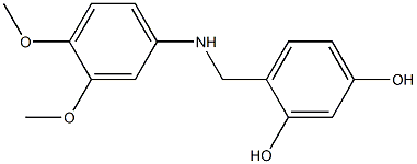 4-{[(3,4-dimethoxyphenyl)amino]methyl}benzene-1,3-diol 结构式