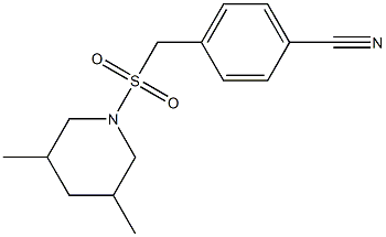 4-{[(3,5-dimethylpiperidine-1-)sulfonyl]methyl}benzonitrile 结构式
