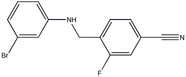 4-{[(3-bromophenyl)amino]methyl}-3-fluorobenzonitrile 结构式