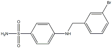 4-{[(3-bromophenyl)methyl]amino}benzene-1-sulfonamide 结构式