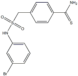 4-{[(3-bromophenyl)sulfamoyl]methyl}benzene-1-carbothioamide 结构式