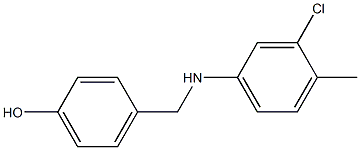 4-{[(3-chloro-4-methylphenyl)amino]methyl}phenol 结构式