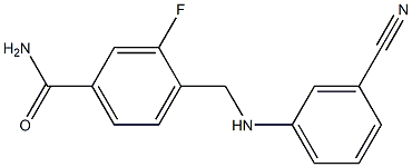 4-{[(3-cyanophenyl)amino]methyl}-3-fluorobenzamide 结构式