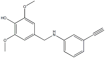 4-{[(3-ethynylphenyl)amino]methyl}-2,6-dimethoxyphenol 结构式