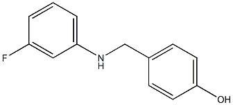 4-{[(3-fluorophenyl)amino]methyl}phenol 结构式