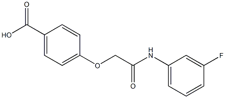 4-{[(3-fluorophenyl)carbamoyl]methoxy}benzoic acid 结构式