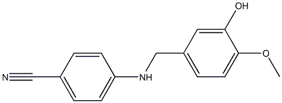 4-{[(3-hydroxy-4-methoxyphenyl)methyl]amino}benzonitrile 结构式