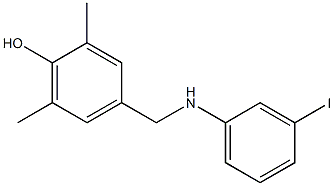 4-{[(3-iodophenyl)amino]methyl}-2,6-dimethylphenol 结构式