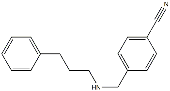 4-{[(3-phenylpropyl)amino]methyl}benzonitrile 结构式