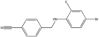 4-{[(4-bromo-2-fluorophenyl)amino]methyl}benzonitrile 结构式