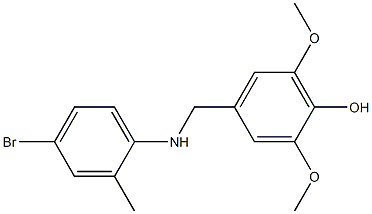 4-{[(4-bromo-2-methylphenyl)amino]methyl}-2,6-dimethoxyphenol 结构式