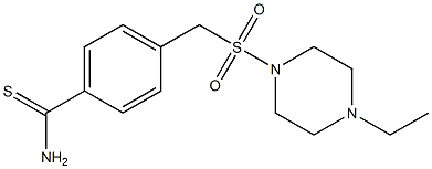 4-{[(4-ethylpiperazine-1-)sulfonyl]methyl}benzene-1-carbothioamide 结构式