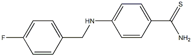 4-{[(4-fluorophenyl)methyl]amino}benzene-1-carbothioamide 结构式