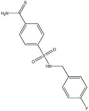 4-{[(4-fluorophenyl)methyl]sulfamoyl}benzene-1-carbothioamide 结构式