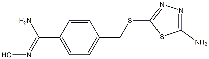4-{[(5-amino-1,3,4-thiadiazol-2-yl)thio]methyl}-N'-hydroxybenzenecarboximidamide 结构式