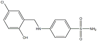 4-{[(5-chloro-2-hydroxyphenyl)methyl]amino}benzene-1-sulfonamide 结构式