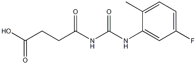 4-{[(5-fluoro-2-methylphenyl)carbamoyl]amino}-4-oxobutanoic acid 结构式