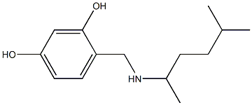 4-{[(5-methylhexan-2-yl)amino]methyl}benzene-1,3-diol 结构式