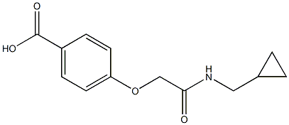 4-{[(cyclopropylmethyl)carbamoyl]methoxy}benzoic acid 结构式