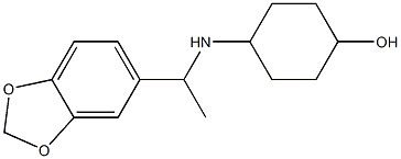 4-{[1-(2H-1,3-benzodioxol-5-yl)ethyl]amino}cyclohexan-1-ol 结构式