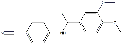 4-{[1-(3,4-dimethoxyphenyl)ethyl]amino}benzonitrile 结构式