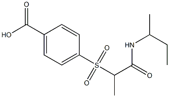 4-{[1-(butan-2-ylcarbamoyl)ethane]sulfonyl}benzoic acid 结构式