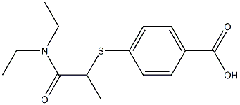 4-{[1-(diethylcarbamoyl)ethyl]sulfanyl}benzoic acid 结构式